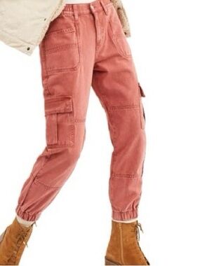 We The Free By Free People: “Platoon Cargo”Jogger Jean|Rust|NWOT
